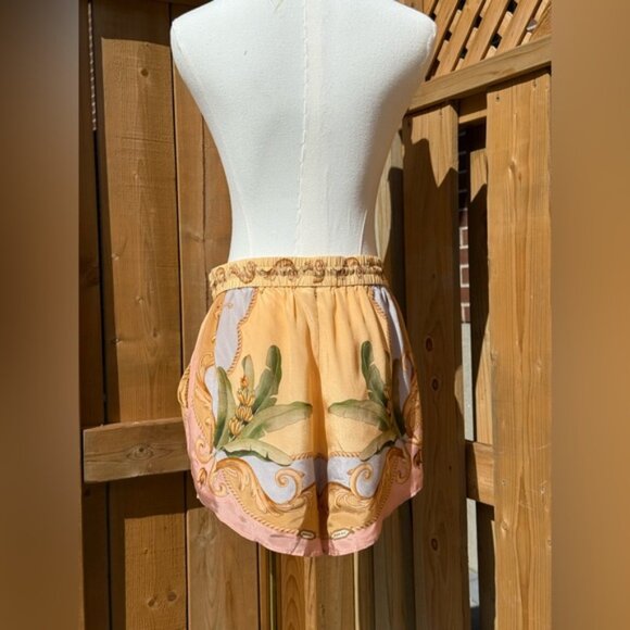 🆕 FARM Rio 🧿 NWOT Multicolor Banana Royalty Kaleidoscope Shorts, Sz M - Picture 8 of 15